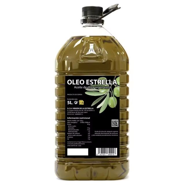 Imagen de la oferta: Aceite Oliva Virgen Extra -Garrafa 5L - Origen Jaén - Andalucía - Aceite Cooperativa OLEOESTRELLA