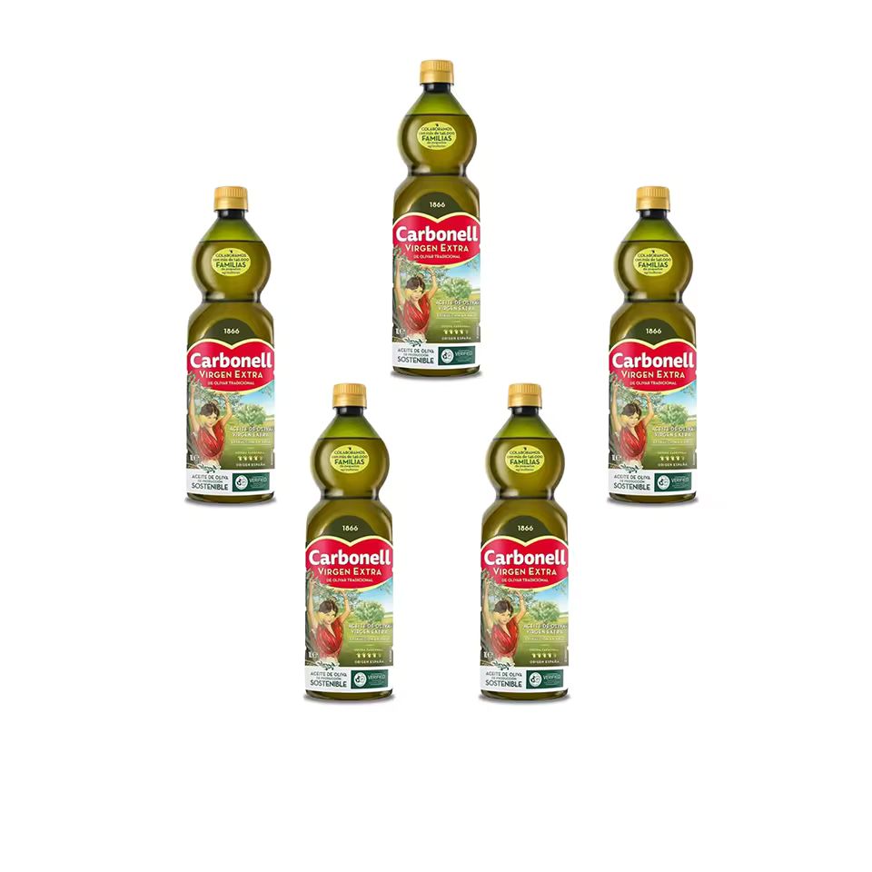 Imagen de: Carbonell Aceite de Oliva Virgen Extra , Botella 1 L,5 Botellas