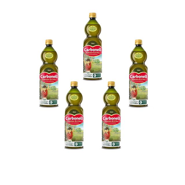 Imagen de la oferta: Carbonell Aceite de Oliva Virgen Extra , Botella 1 L,5 Botellas
