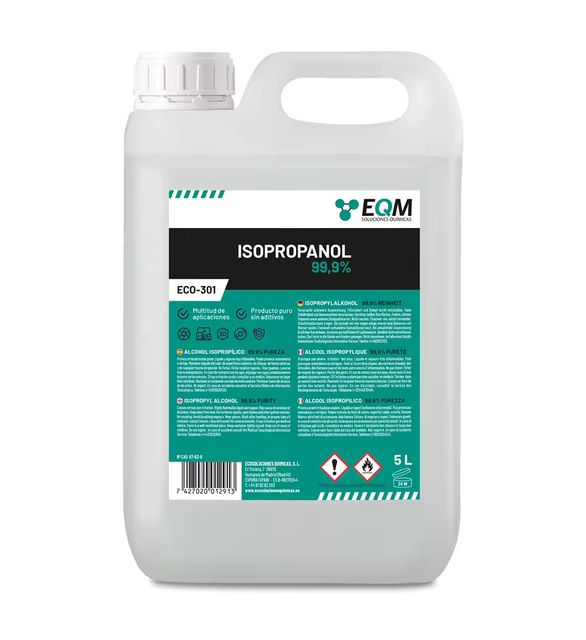 Imagen de la oferta: EQM - ECO-301 - Alcohol Isopropílico 99,9% - Isopropanol - Limpieza electrónica, pantallas, impresión 3D, limpiacristales