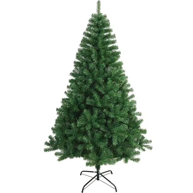 Imagen de la oferta: Árbol de Navidad Artificial Abeto de Hoja Espumillón 120/150/180/210/240cm Arboles verde/blanco con Soporte Metálico