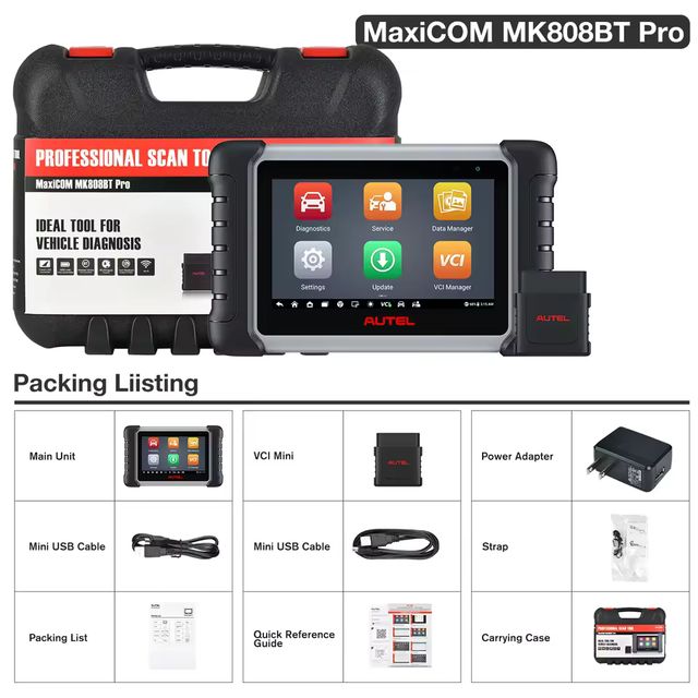 Imagen de la oferta: Autel MaxiCOM MK808BT PRO OBD2 escáner herramienta de escaneo de diagnóstico de coche Bluetooth Automotivo escáner OBD2 lector de código PK MK808KBT MK808S