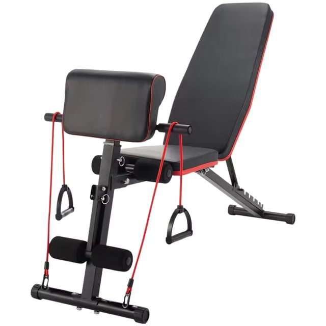 Imagen de la oferta: Banco de Mancuerna Plegable Inclinable Banco de Pesas Musculación Multifuncional para Entrenamiento Completo Máquina de Fitness Gimnasio Hogar （5490 SG001 SILLA GIMNASIO D7）