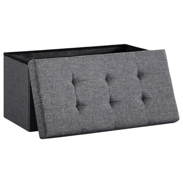 Imagen de la oferta: Puff Storage, Folding Storage Trunk, Footrest Stool, Cube Bench, Supports up to 300 kg, for Living Room, Bedroom, Entrance. Trunk Puff Storage Stool Ottoman Linen Stool Seat Footrest (cajon-001 2190 D7)