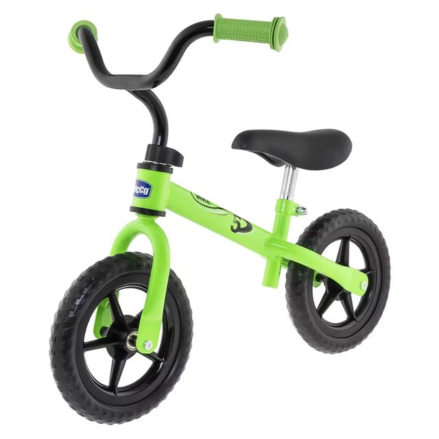 Imagen de la oferta: Bullet green bicycle without pedals, perfect for acquiring balance! 10 inch 46x56x68 cm (chicco 00001716050000)