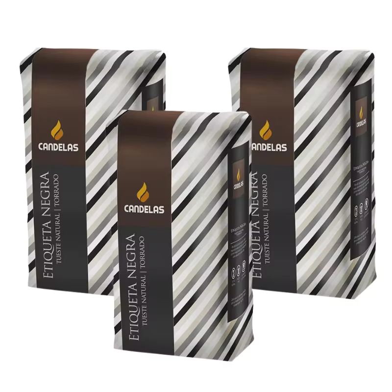 Imagen de: Café Candelas Etiqueta Negra Grano Natural 3 Bolsas 1Kg (3kg)