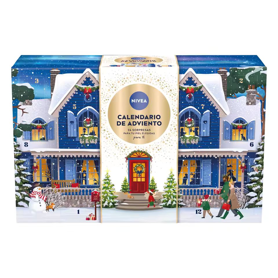 Imagen de: NIVEA Calendario de adviento 2025 - Calendario de Navidad con 24 productos y accesorios sorpresa para tu cuidado