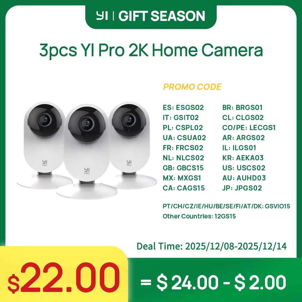 Imagen de: YI Pro 3 kits de pc 2K cámara doméstica Wi-Fi IP sistema inteligente de vigilancia de seguridad con visión nocturna Monitor de bebé en iOS, aplicación Android
