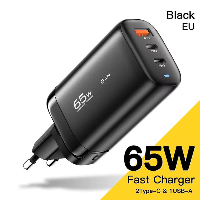 Imagen de la oferta: Essager 65W GaN USB tipo C cargador para ordenador portátil PPS 45W 25W carga rápida para Samsung Xiaomi Realme móvil iPhone15 14 13 Pro teléfono