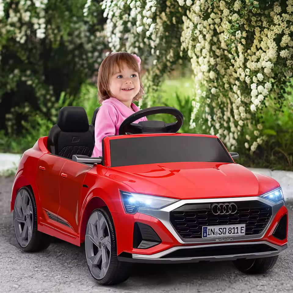Imagen de: AIYAPLAY Coche Eléctrico para Niños Audi Q8 etron sportback con Licencia Mando a Distancia Faros Bocina y Música Gris