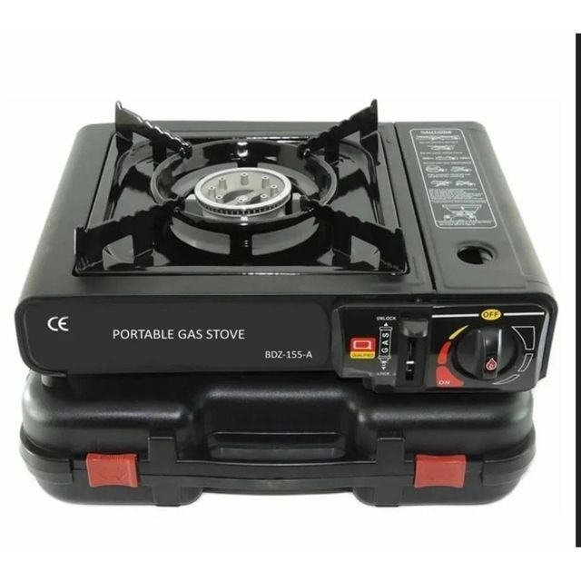 Imagen de la oferta: COCINA DE GAS PORTATIL - CAMPING - 1 FUEGO - SOPORTE DE SARTEN ESMALTADO - CAMPINGAS - INCLUYE MALETA - NO INCLUYE LATAS - VALE PARA LATA Y BUTANO