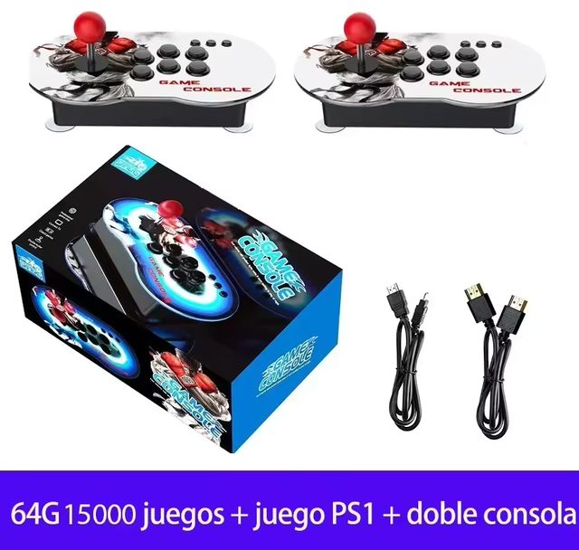 Imagen de la oferta: Consola de juegos clásicos Retro MT6, videoconsola Arcade 4K HD, 10 juegos, para PS1 FC GBA GBC, Joystick de consola de videojuegos Retro