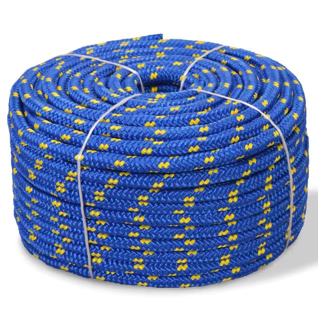 Imagen de la oferta: Cuerda marina de polipropileno 10 mm 50 m azul Accesorios de ferretería Cuerdas Accesorios de materiales de construcción que se utilizan como obenques o líneas de amarre en el muelle