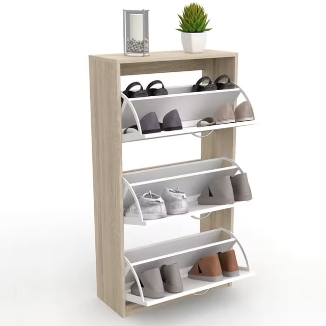 Imagen de la oferta: Dormidan - Zapatero 3 Puertas, Mueble Armario, Gran Capacidad