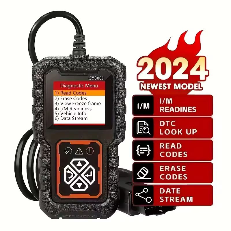 Imagen de: Lector de código de herramienta de diagnóstico del escáner OBD2 del coche, escáner de código de falla del motor del probador de voltaje del coche, diagnóstico del probador de carga cy3001B