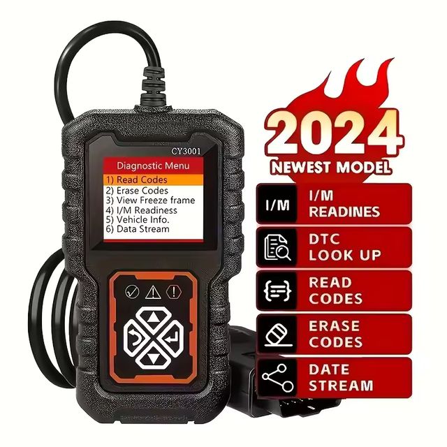 Imagen de la oferta: Lector de código de herramienta de diagnóstico del escáner OBD2 del coche, escáner de código de falla del motor del probador de voltaje del coche, diagnóstico del probador de carga cy3001B