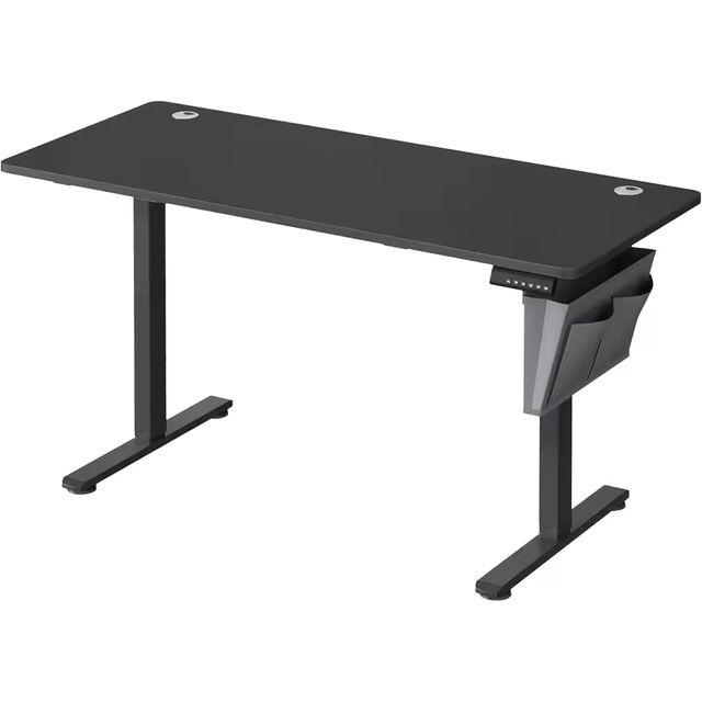 Imagen de la oferta: SONGMICS Escritorio Eléctrico, Regulable en Altura, 60 x 140 x (72-120) cm, 4 Alturas de Memoria, Bolsillo de Almacenamiento, para Oficina en Casa, Estudio, Negro Tinta/Marrón Rústico y Negro Tinta/Blanco Nube