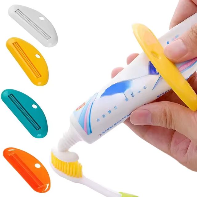 Imagen de la oferta: Exprimidor de pasta de dientes Manual, Clips de tubo de pasta de dientes exprimidos, dispensador de limpiador Facial multiusos, herramientas de baño para el hogar, 1/2/3 unidades