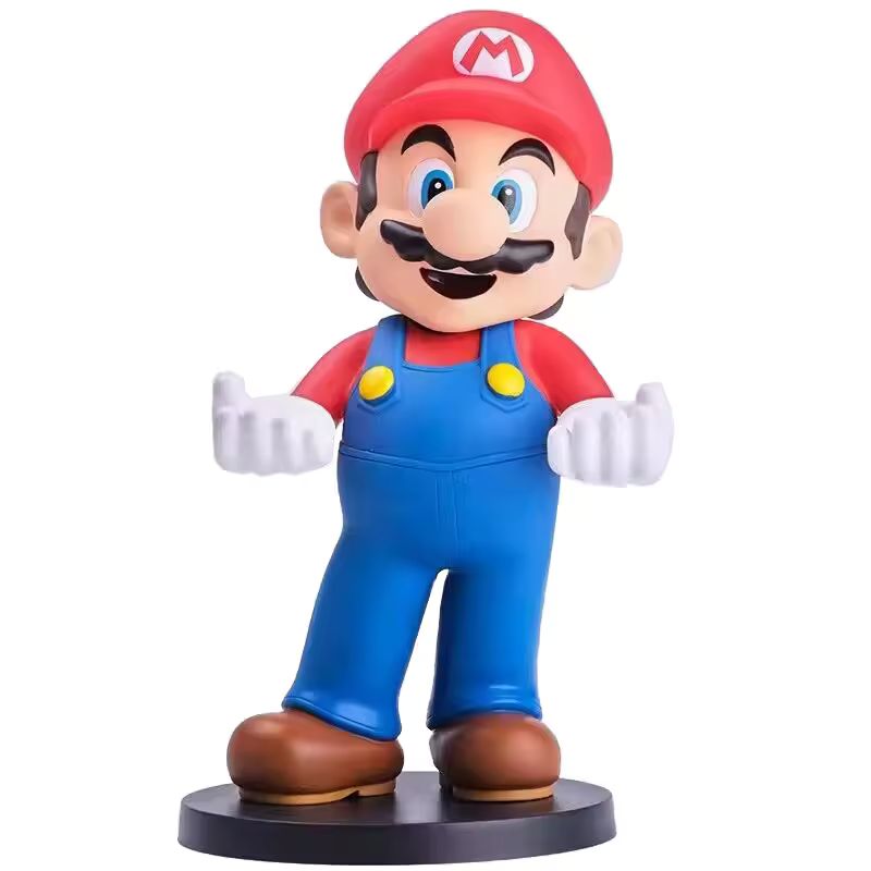 Imagen de: Figuras de acción de Super Mario de 31cm, juguetes de tamaño grande, controlador de juego, soporte para teléfono móvil, colección de muñecos de vinilo de modelo de dibujos animados