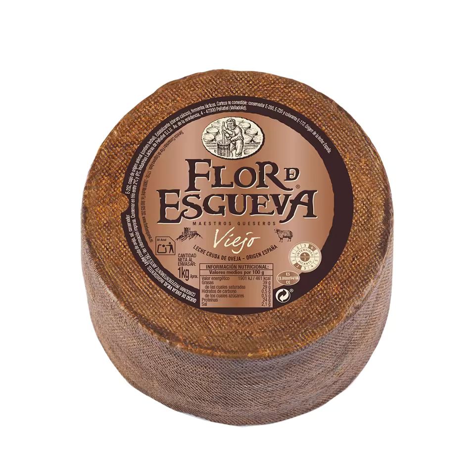 Imagen de: FLOR DE ESGUEVA,Queso viejo de oveja, mini madurado en corteza natural , 1 kg elaborado con leche cruda