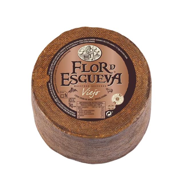 Imagen de la oferta: FLOR DE ESGUEVA,Queso viejo de oveja, mini madurado en corteza natural , 1 kg elaborado con leche cruda