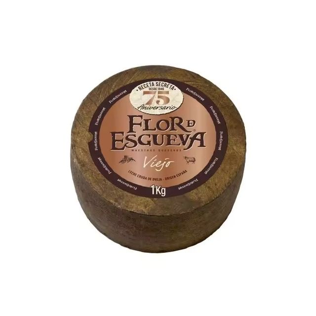 Imagen de la oferta: FLOR DE ESGUEVA Queso viejo de oveja mini madurado en corteza natural peso aproximado pieza 1 kg elaborado con leche cruda