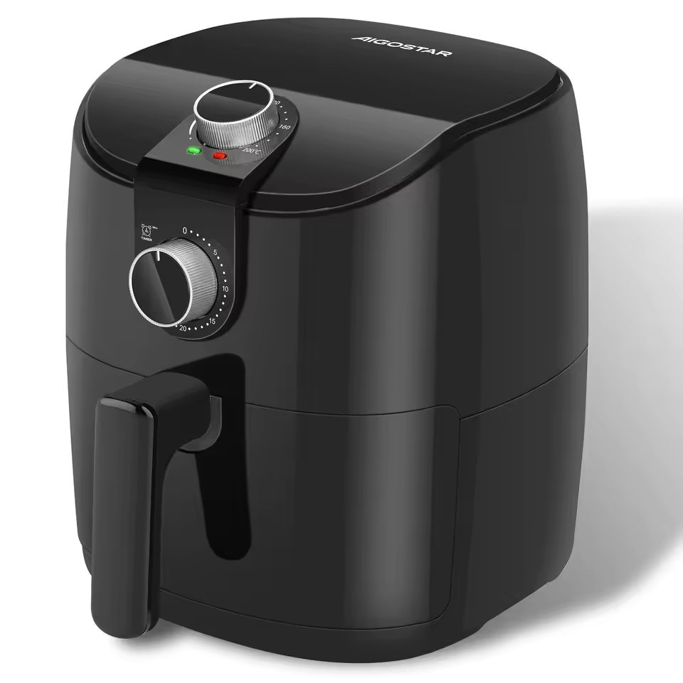 Imagen de: AIGOSTAR Freidora de Aire de 4L, Tiempo y Temperatura Ajustables, Rejilla Antiadherente Desmontable, 1500W