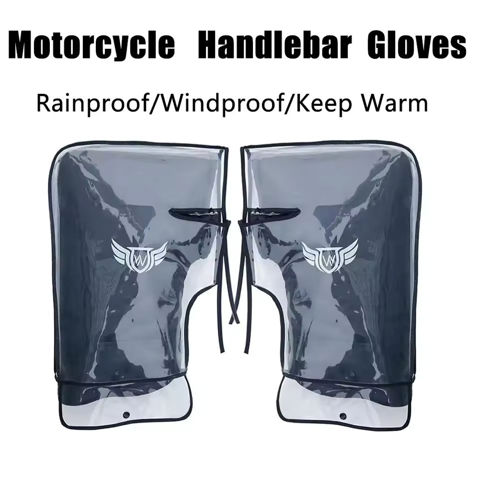 Imagen de: Guantes de cubierta protectora grande para manillar de motocicleta, Scooter, bicicleta, a prueba de viento, a prueba de lluvia, invierno, mantener el calor