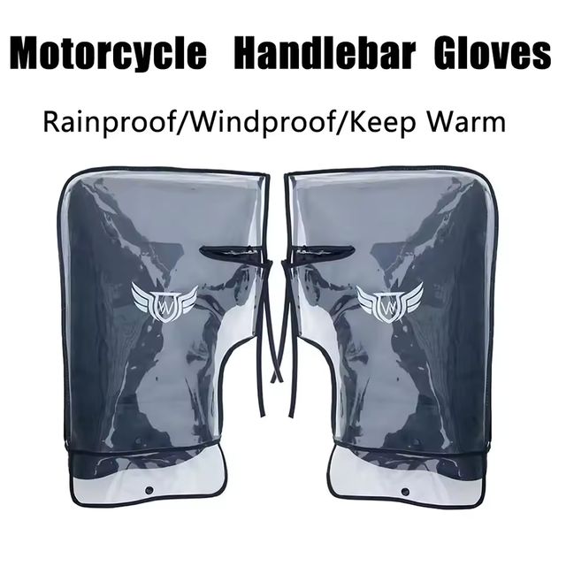 Imagen de la oferta: Guantes de cubierta protectora grande para manillar de motocicleta, Scooter, bicicleta, a prueba de viento, a prueba de lluvia, invierno, mantener el calor