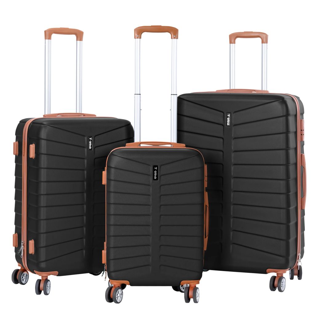 Imagen de: T-LoVendo - Juego de 3 Maletas Viaje Rígidas ABS con Ruedas 360° | Trolley Maleta de Cabina Ligero y Resistente | Equipaje de Mano - Cabina