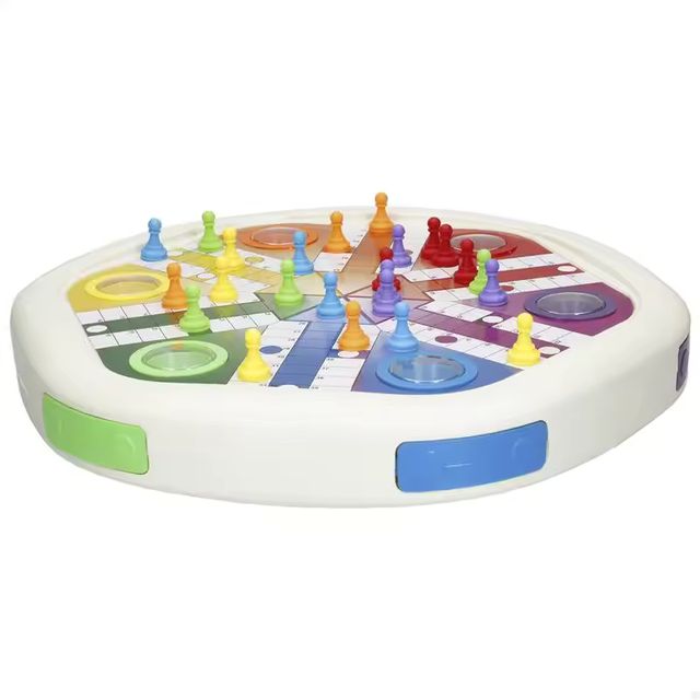 Imagen de la oferta: CB Games - Parchís y oca 2 en 1, con dados automáticos, de 2 a 6 jugadores, juegos de mesa, con compartimentos para almenaje, mayores de 6 años