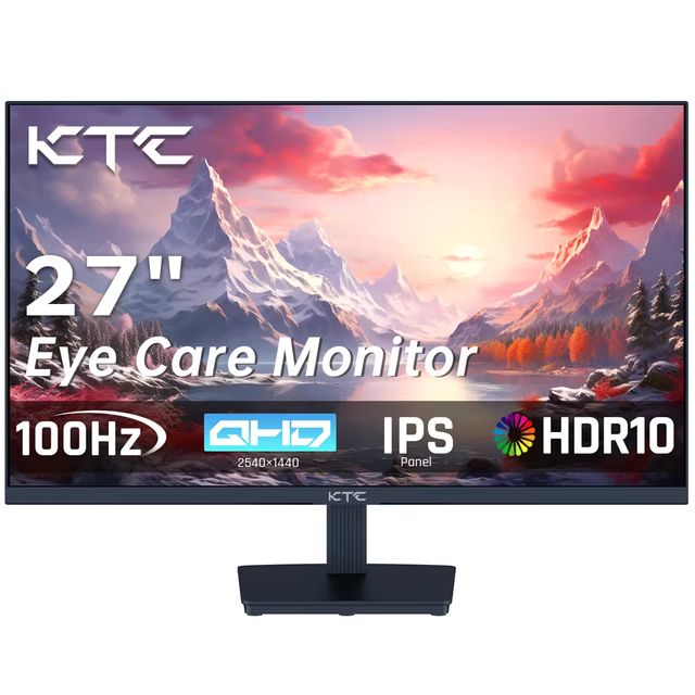 Imagen de la oferta: KTC H27T27 27 pulgadas QHD 100Hz Monitor de juegos 2560x1440 IPS Pantalla de panel rápido 16:9 ELED 1ms GTG Tiempo de respuesta 99% sRGB HDR10