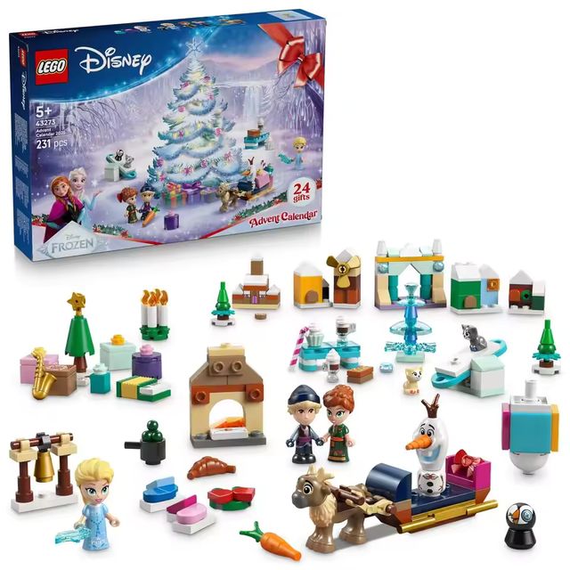 Imagen de la oferta: LEGO ǀ Disney Frozen Calendario de Adviento 2025 - Juguete de Construcción para Niñas de 5+ Años - 24 Sorpresas Navideñas inc. Mini Muñecos de Princesas Anna, Elsa y Olaf - Figura de Animales 43273