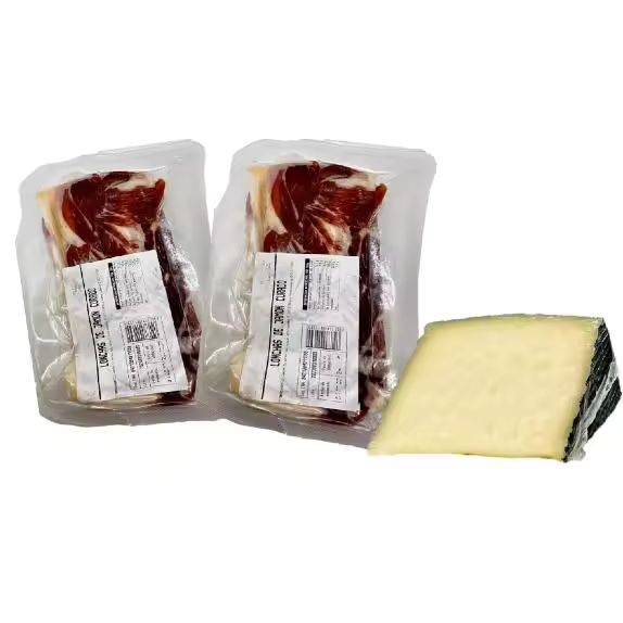 Imagen de la oferta: LONCHAS DE JAMON CURADO GRAN RESERVA LA JAULA 1 KILO APROX SERRANO + QUESO REGALO