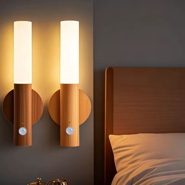 Imagen de la oferta: Luz LED nocturna con carga USB, inducción humana inteligente para mesita de noche, armario de casa, iluminación con Sensor de movimiento, lámpara Led