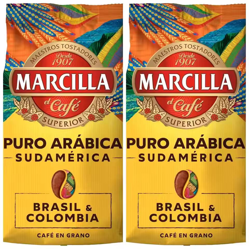 Imagen de: Marcilla Café Grano Puro Arábica Sudamérica Brasil & Colombia 400 g*2bolsa