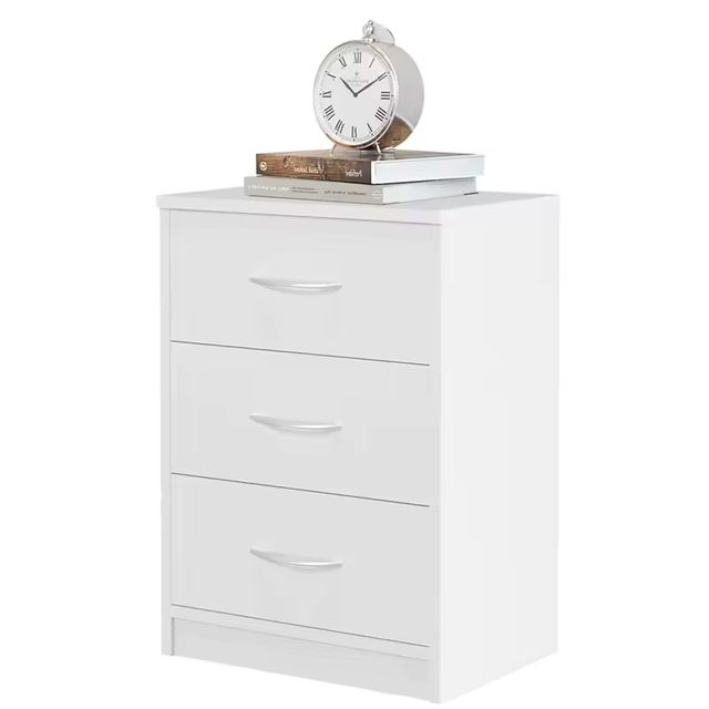 Imagen de la oferta: Dormidan - Mesita de noche 3 cajones MH3, guías metálicas