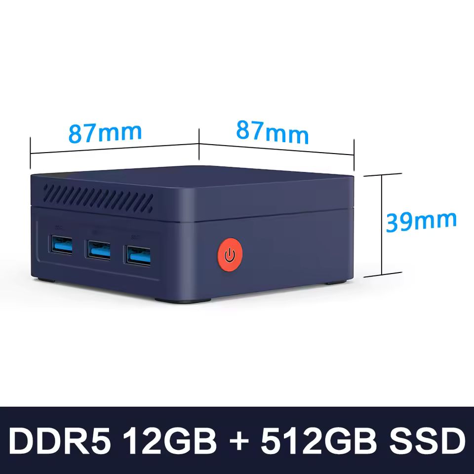 Imagen de: MLLSE-Mini PC G2 Pro, procesador Intel Twin Lake N150, LPDDR5, 12GB de RAM, 512GB de SSD, WiFi 5, BT5.0, Win11