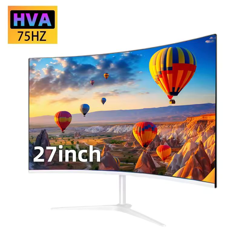 Imagen de: Monitor curvo de 27 pulgadas para PC de escritorio, pantalla Lcd FHD de 75Hz, 2ms, Panel IPS para juegos, LED, 1080P monitor para pc monitor 27 pulgadas curvo para pc monitor pc monitor para pc 27 pulgadas