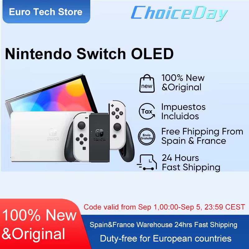 Imagen de: Nintendo Switch-consola OLED con pantalla de 7 pulgadas, consola ajustable de Audio mejorada, modo de TV estable, videojuego