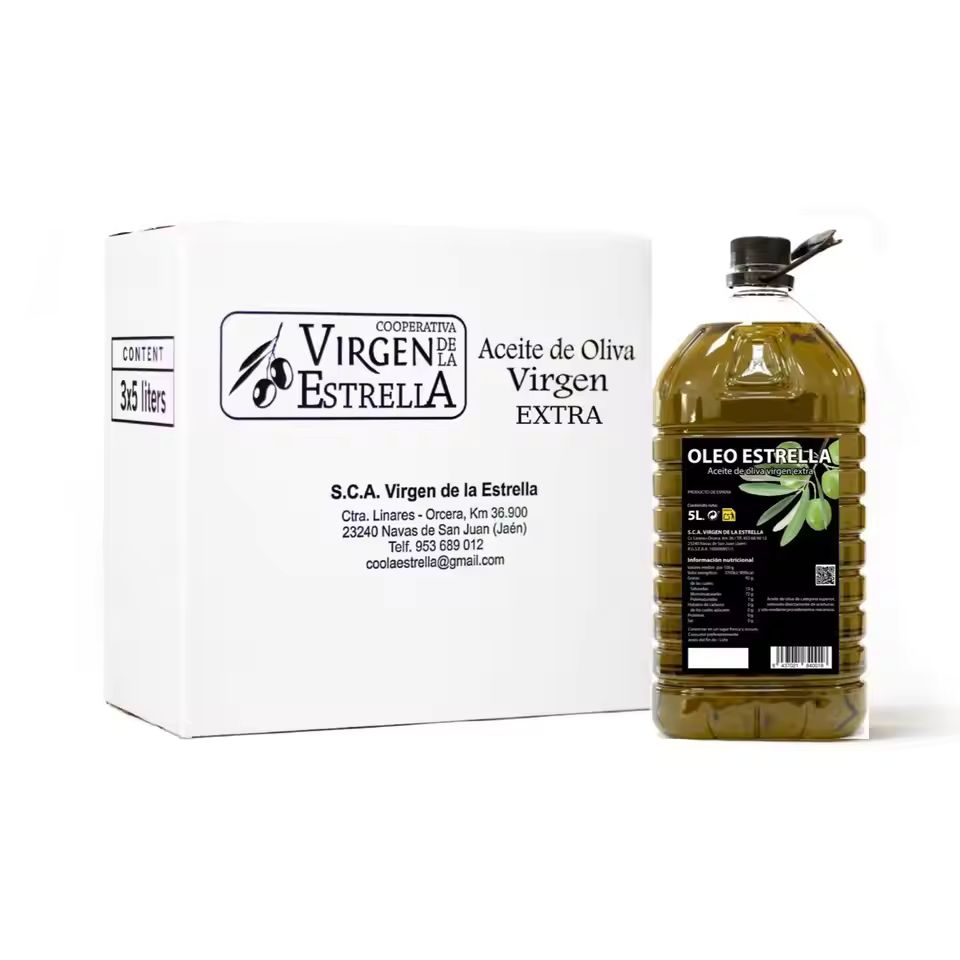 Imagen de: Pack Aceite Oliva Virgen Extra -3 X Garrafa 5L (15L total) - Origen Jaén - Andalucía - Aceite Cooperativa OLEOESTRELLA
