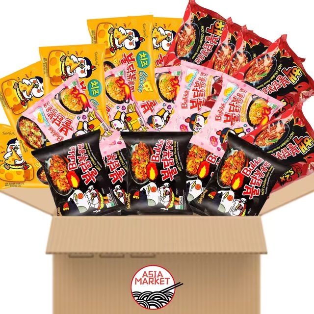 Imagen de la oferta: ASIAMARKET 15-20 Paquetes Ramen Experiencia Gourmet de Comida Asiática Instantánea, Aventura Asiática en un Solo Pack: Sabores Exóticos de Fideos Instantáneos, Nissin Demae,Samyang Ramen Hot Chicken Buldak, Nongshim Neoguri.JAPON, KOREA, CHINA, FILIPINA