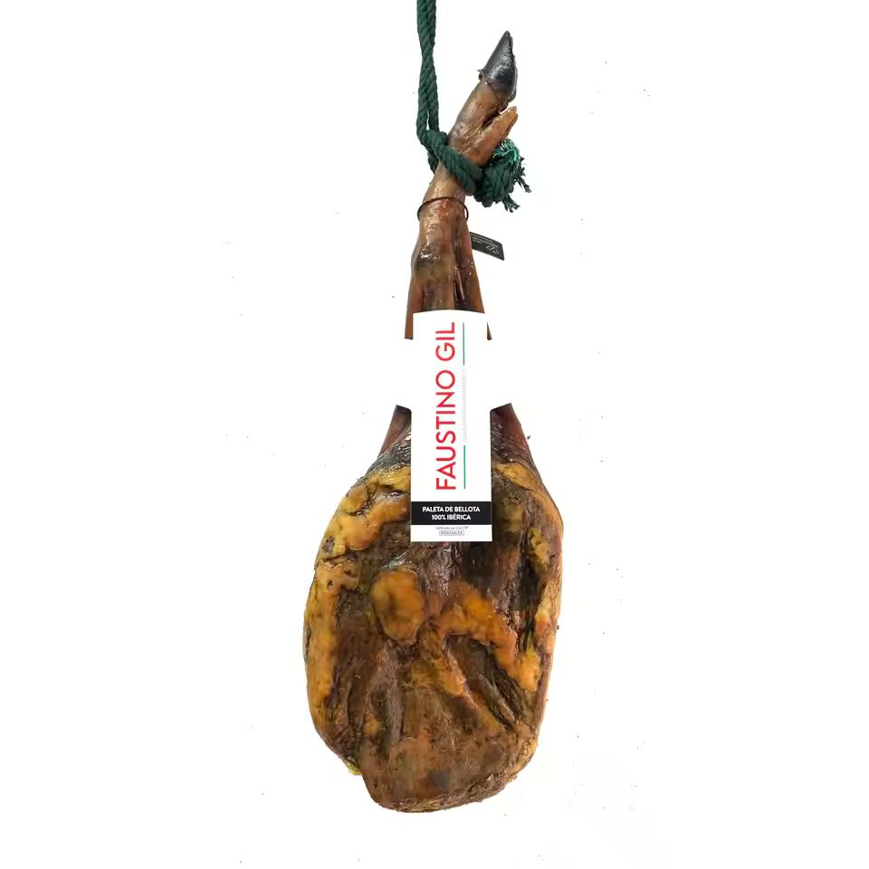 Imagen de: PALETA BELLOTA 100% IBERICA - 5Kg - 5.5Kg - Elaboración tradicional - Ibéricos Faustino Gil -