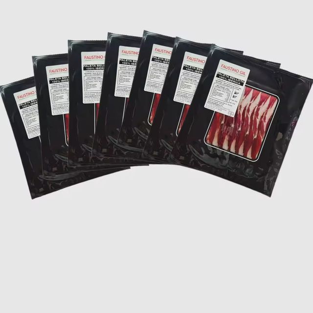 Imagen de la oferta: PALETA BELLOTA 100% IBERICA - 7 Sobres de 100g - Elaboración tradicional - Ibéricos Faustino Gil -