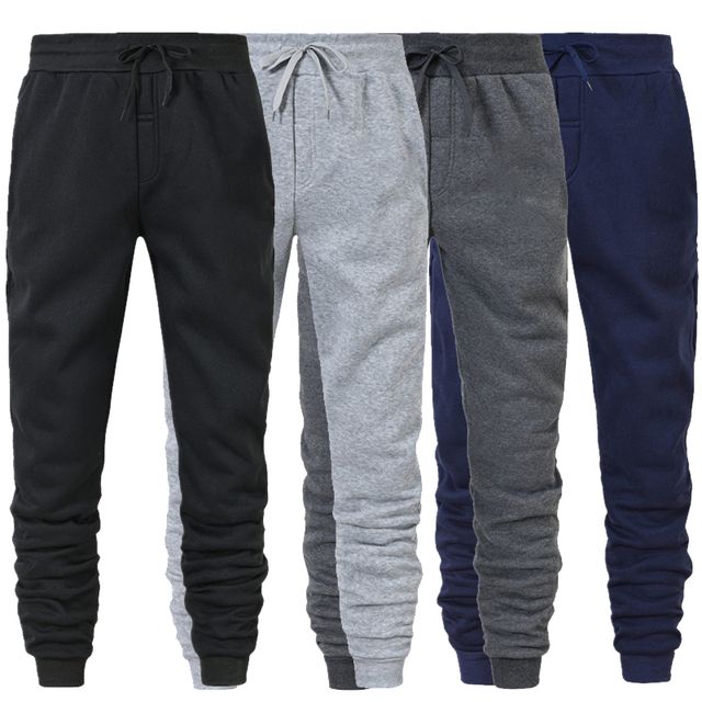 Imagen de la oferta: Pantalones deportivos informales a la moda para hombre, pantalones deportivos para gimnasio, pantalones de chándal para correr, pantalones largos para correr y entrenar