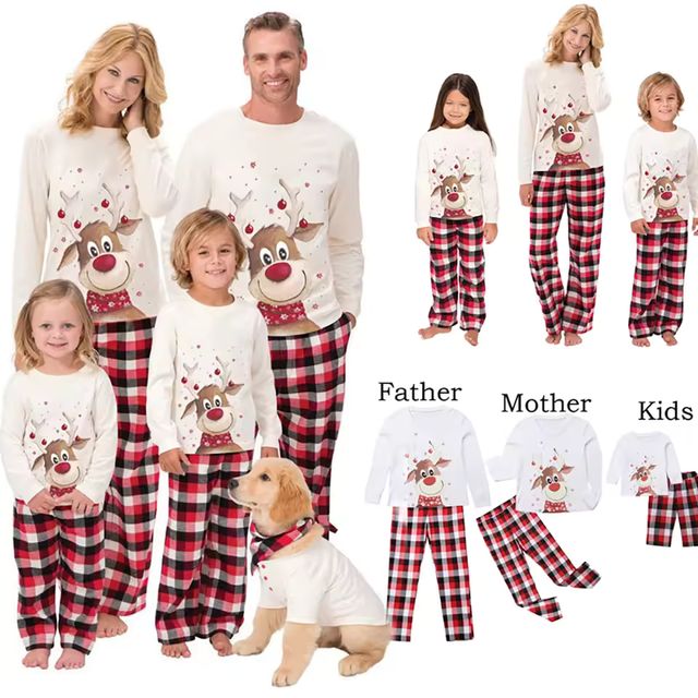 Imagen de la oferta: Ropa a juego para la familia, pijamas de Navidad 2026, conjunto de pijamas para madre e hijo, ropa de dormir para madre e hija, traje para padre e hijo