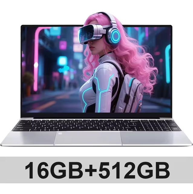 Imagen de la oferta: PC portátil Intel de 15,6 pulgadas, portátil ultradelgado Intel Celeron N4000, 16GB de RAM, 1TB, 2TB SSD, ordenador de estudio de oficina, PC Windows 11 Pro