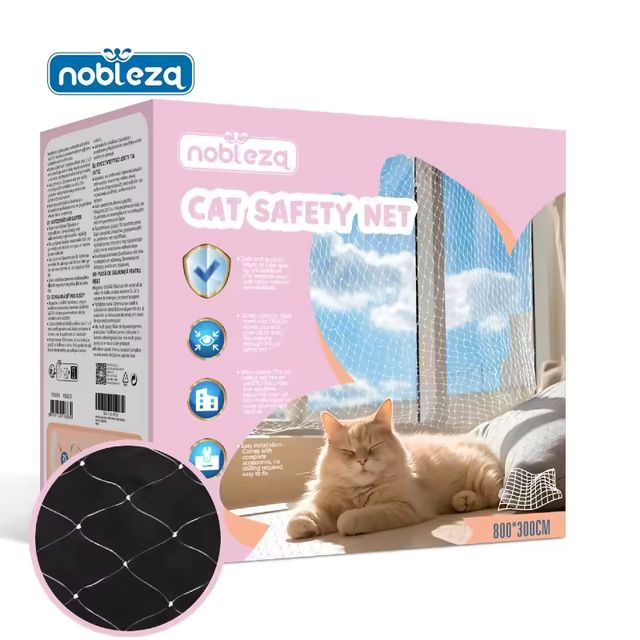 Imagen de la oferta: Red Gatos Terraza 8x3m, Transparente Red para Gatos