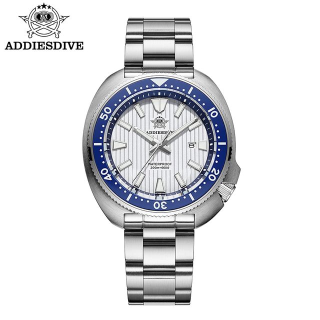 Imagen de la oferta: Reloj ADDIESDIVE para hombre, reloj de cuarzo con cristal de zafiro de acero inoxidable, reloj analógico luminoso resistente al agua hasta 200M para regalo para hombre