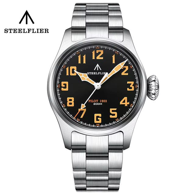 Imagen de la oferta: STEELFLIER oficial SF740V nuevo reloj de pulsera de cuarzo Super C3 luminoso 200M impermeable VH31 movimiento silencioso hombre reloj de negocios de moda